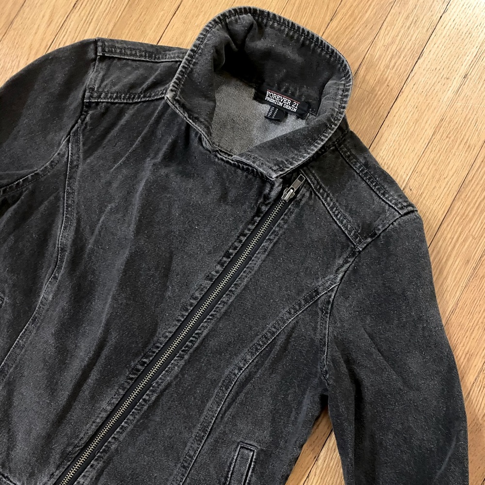 Denim Biker Jacket